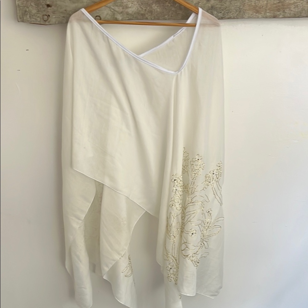 Floral Embroidered Poncho
